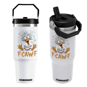 F Quack F Duck Lover Flip Straw Tumbler Funny Farm Gift TS12 One Size: 30 oz White Print Your Wear