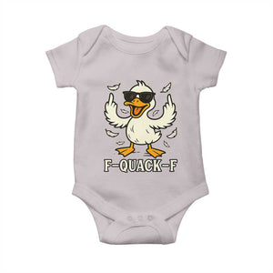 Funny F Quack F Silly Duck Sarcastic Joke Gift Baby Onesie TS12 Ice Gray Print Your Wear