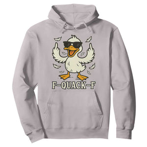 Funny F Quack F Silly Duck Sarcastic Joke Gift Hoodie TS12 Ice Gray Print Your Wear