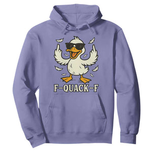 Funny F Quack F Silly Duck Sarcastic Joke Gift Hoodie TS12 Violet Print Your Wear