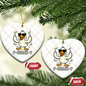 Funny F Quack F Silly Duck Sarcastic Joke Gift Ceramic Ornament TS12 Print Your Wear