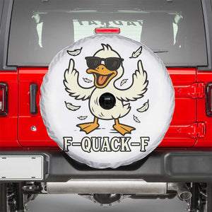 Funny F Quack F Silly Duck Sarcastic Joke Gift Spare Tire Cover TS12 White Print Your Wear