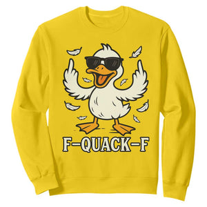 Funny F Quack F Silly Duck Sarcastic Joke Gift Sweatshirt TS12 Daisy Print Your Wear