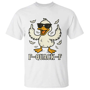 Funny F Quack F Silly Duck Sarcastic Joke Gift T Shirt TS12 White Print Your Wear