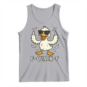 Funny F Quack F Silly Duck Sarcastic Joke Gift Tank Top TS12 Athletic Heather Print Your Wear
