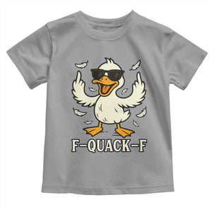 Funny F Quack F Silly Duck Sarcastic Joke Gift Toddler T Shirt TS12 Sport Gray Print Your Wear