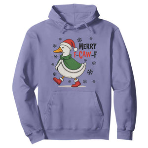 Merry F Caw F Duck Lover Hoodie Funny Christmas Gift TS12 Violet Print Your Wear