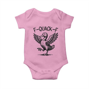 Funny F Quack F Duck Lover Sarcastic Joke Gift Baby Onesie TS12 Light Pink Print Your Wear