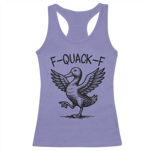 Funny F Quack F Duck Lover Sarcastic Joke Gift Racerback Tank Top TS12 Violet Print Your Wear