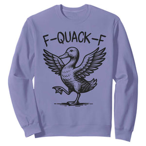 Funny F Quack F Duck Lover Sarcastic Joke Gift Sweatshirt TS12 Violet Print Your Wear