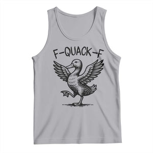 Funny F Quack F Duck Lover Sarcastic Joke Gift Tank Top TS12 Athletic Heather Print Your Wear