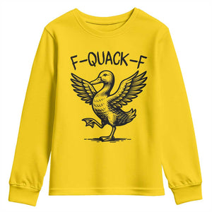 Funny F Quack F Duck Lover Sarcastic Joke Gift Youth Sweatshirt TS12 Daisy Print Your Wear
