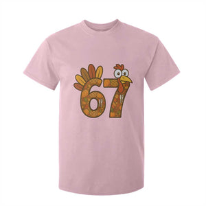 Six And Seven Meme Turkey T Shirt For Kid Funny Thanksgiving Gift TS12 Light Pink Print Your Wear