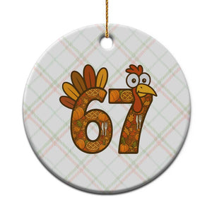 Six And Seven Meme Turkey Ceramic Ornament Funny Thanksgiving Gift TS12 1pc Christmas Plaid Print Your Wear