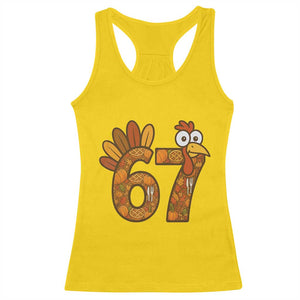 Six And Seven Meme Turkey Racerback Tank Top Funny Thanksgiving Gift TS12 Daisy Print Your Wear