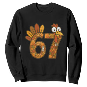 Six And Seven Meme Turkey Sweatshirt Funny Thanksgiving Gift TS12 Black Print Your Wear