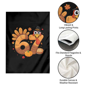 Funny Turkey Six And Seven Meme Garden Flag Thanksgiving Gift TS12 Print Your Wear