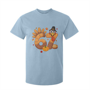 Funny Turkey Six And Seven Meme T Shirt For Kid Thanksgiving Gift TS12 Light Blue Print Your Wear