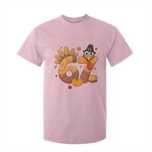 Funny Turkey Six And Seven Meme T Shirt For Kid Thanksgiving Gift TS12 Light Pink Print Your Wear