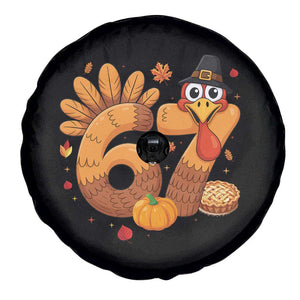 Funny Turkey Six And Seven Meme Spare Tire Cover Thanksgiving Gift TS12 Print Your Wear