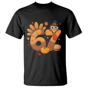 Funny Turkey Six And Seven Meme T Shirt Thanksgiving Gift TS12 Black Print Your Wear
