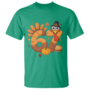 Funny Turkey Six And Seven Meme T Shirt Thanksgiving Gift TS12 Irish Green Print Your Wear