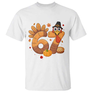 Funny Turkey Six And Seven Meme T Shirt Thanksgiving Gift TS12 White Print Your Wear