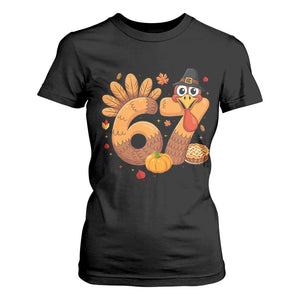 Funny Turkey Six And Seven Meme T Shirt For Women Thanksgiving Gift TS12 Black Print Your Wear