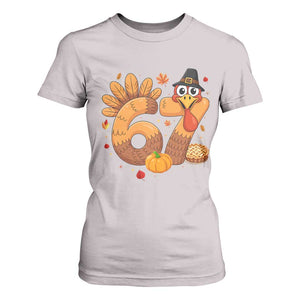 Funny Turkey Six And Seven Meme T Shirt For Women Thanksgiving Gift TS12 Ice Gray Print Your Wear