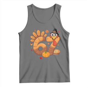 Funny Turkey Six And Seven Meme Tank Top Thanksgiving Gift TS12 Black Heather Print Your Wear