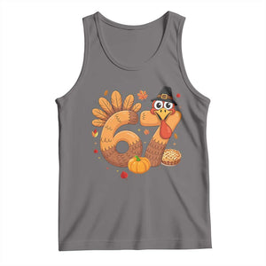 Funny Turkey Six And Seven Meme Tank Top Thanksgiving Gift TS12 Deep Heather Print Your Wear