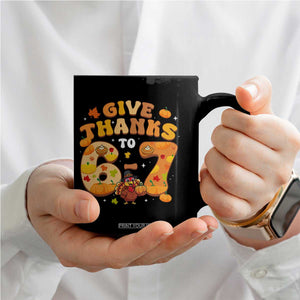 Give Thanks To 67 Coffee Mug Funny Brainrot Six Seven Meme Thanksgiving Gift TS12 Print Your Wear
