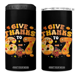 Give Thanks To 67 4 in 1 Can Cooler Tumbler Funny Brainrot Six Seven Meme Thanksgiving Gift TS12 One Size: 16 oz Black Print Your Wear
