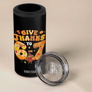 Give Thanks To 67 4 in 1 Can Cooler Tumbler Funny Brainrot Six Seven Meme Thanksgiving Gift TS12 Print Your Wear