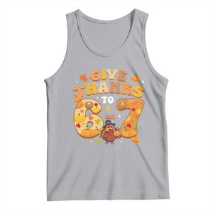 Give Thanks To 67 Tank Top Funny Brainrot Six Seven Meme Thanksgiving Gift TS12 Athletic Heather Print Your Wear