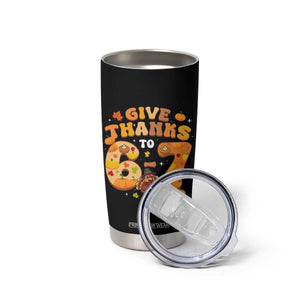 Give Thanks To 67 Tumbler Cup Funny Brainrot Six Seven Meme Thanksgiving Gift TS12 Print Your Wear