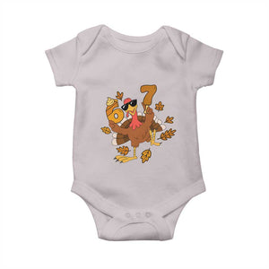 Trending Six Seven Meme Turkey Baby Onesie Funny Thanksgiving Gift TS12 Ice Gray Print Your Wear
