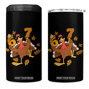 Trending Six Seven Meme Turkey 4 in 1 Can Cooler Tumbler Funny Thanksgiving Gift TS12 One Size: 16 oz Black Print Your Wear