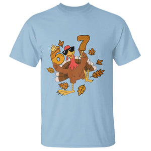 Trending Six Seven Meme Turkey T Shirt Funny Thanksgiving Gift TS12 Light Blue Print Your Wear