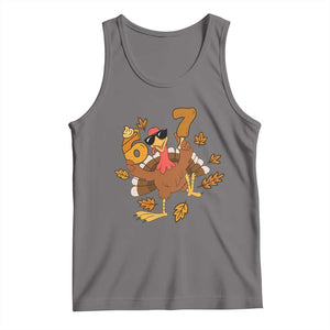 Trending Six Seven Meme Turkey Tank Top Funny Thanksgiving Gift TS12 Deep Heather Print Your Wear