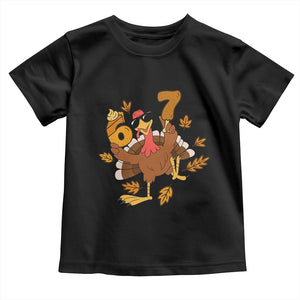 Trending Six Seven Meme Turkey Toddler T Shirt Funny Thanksgiving Gift TS12 Black Print Your Wear