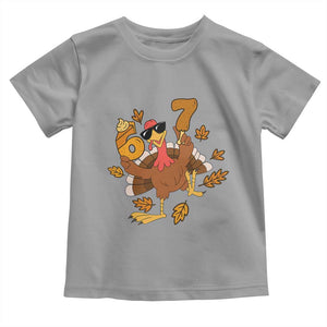 Trending Six Seven Meme Turkey Toddler T Shirt Funny Thanksgiving Gift TS12 Sport Gray Print Your Wear