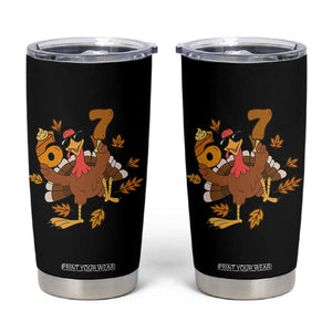 Trending Six Seven Meme Turkey Tumbler Cup Funny Thanksgiving Gift TS12 Black Print Your Wear