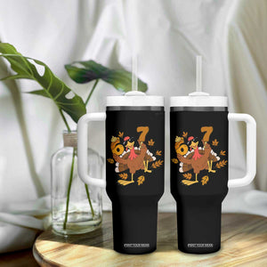 Trending Six Seven Meme Turkey Tumbler With Handle Funny Thanksgiving Gift TS12 Print Your Wear