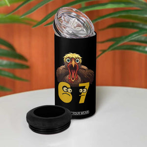 Six Seven Meme Turkey 4 in 1 Can Cooler Tumbler Trending Gen Alpha Thanksgiving Gift TS12 Print Your Wear