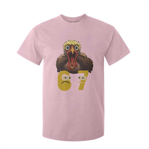 Six Seven Meme Turkey T Shirt For Kid Trending Gen Alpha Thanksgiving Gift TS12 Light Pink Print Your Wear