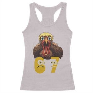 Six Seven Meme Turkey Racerback Tank Top Trending Gen Alpha Thanksgiving Gift TS12 Ice Gray Print Your Wear
