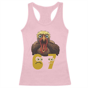 Six Seven Meme Turkey Racerback Tank Top Trending Gen Alpha Thanksgiving Gift TS12 Light Pink Print Your Wear