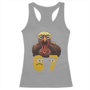 Six Seven Meme Turkey Racerback Tank Top Trending Gen Alpha Thanksgiving Gift TS12 Sport Gray Print Your Wear