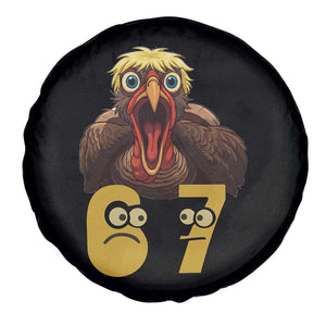Six Seven Meme Turkey Spare Tire Cover Trending Gen Alpha Thanksgiving Gift - Print Your Wear